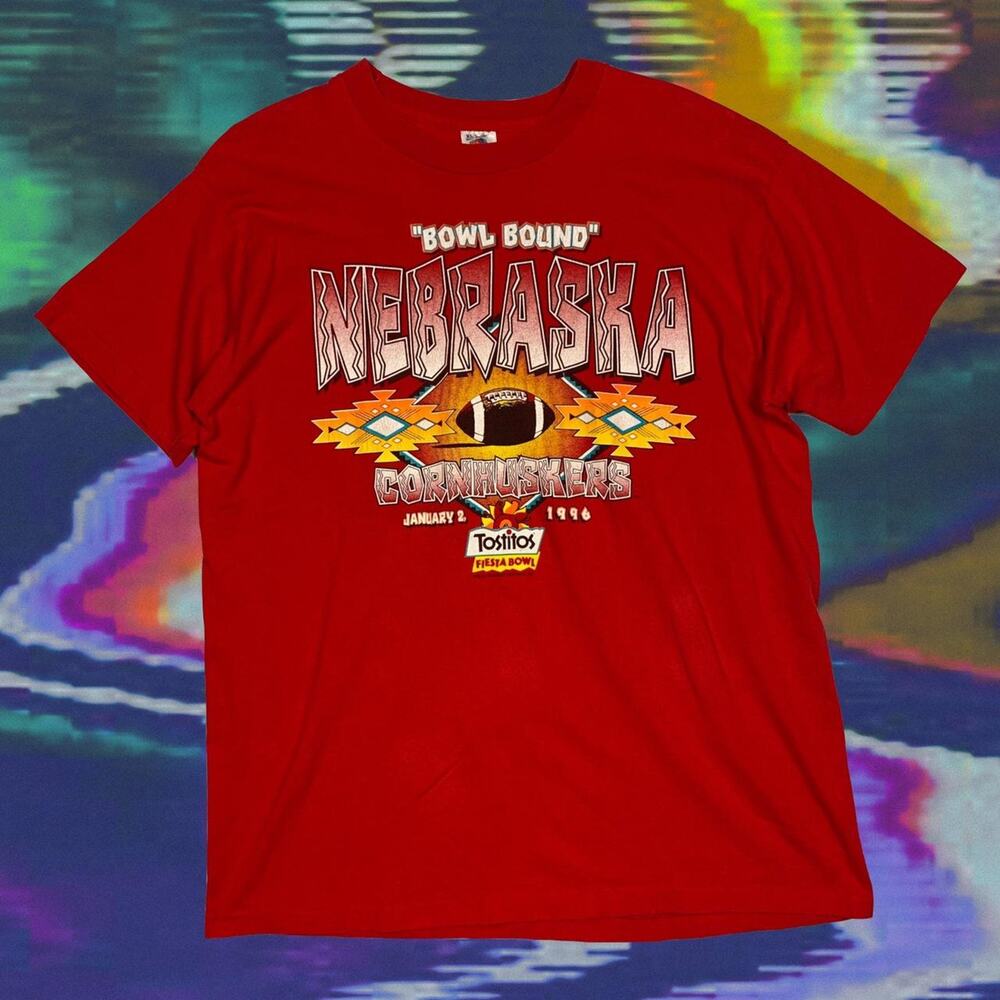 Vintage 1996 Fiesta Bowl Nebraska Corn Huskers Shirt